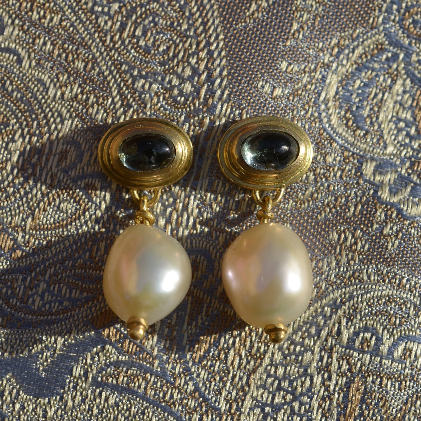 Tourmaline and Pearl Earrings
