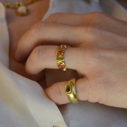 Signet Ring with Cordella and Peridot - coming soon